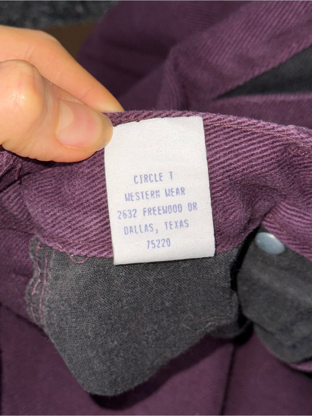 Vintage Roughrider Western Jeans High Rise Embellished Cut Out Purple Black 24" - Picture 10 of 14